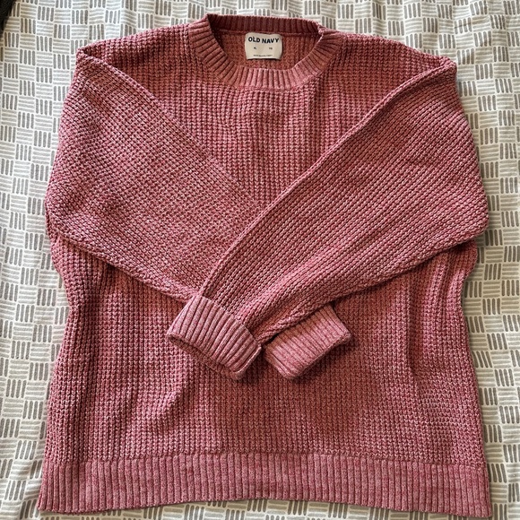 Old Navy |  Women’s Size XL  Pink 100% Cotton Crew Sweater  Long Sleeve - Picture 2 of 4